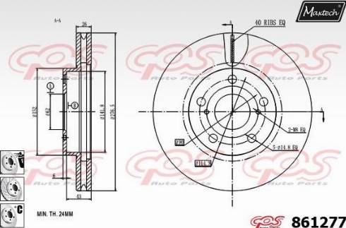 Maxtech 861277.6880 - Гальмівний диск autocars.com.ua