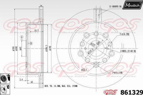 Maxtech 861329.6060 - Тормозной диск autodnr.net