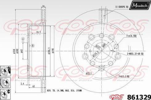 Maxtech 861329.6880 - Тормозной диск autodnr.net