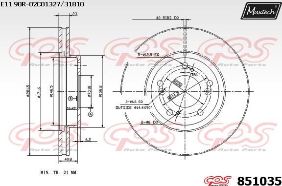 Maxtech 863102 - Тормозной диск autodnr.net