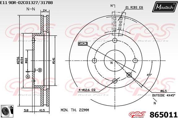 Maxtech 863312 - Тормозной диск autodnr.net