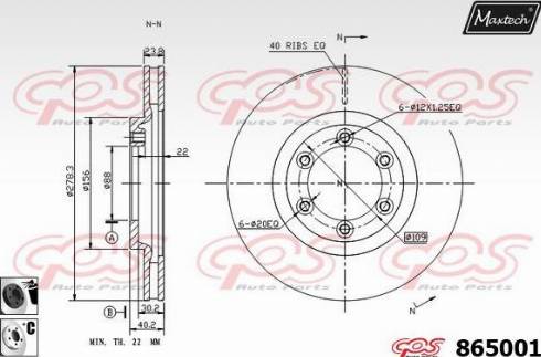 Maxtech 865001.6060 - Гальмівний диск autocars.com.ua