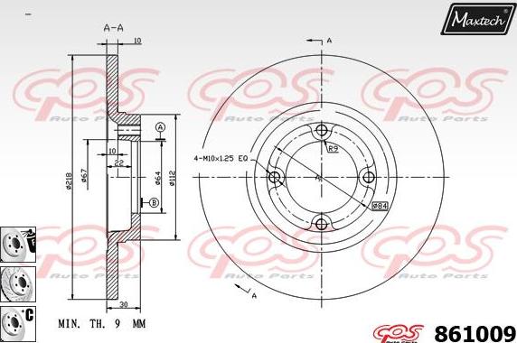 Maxtech 871559 - Гальмівний диск autocars.com.ua