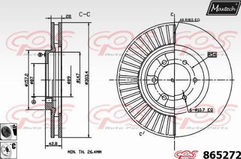 Maxtech 865272.6060 - Тормозной диск autodnr.net