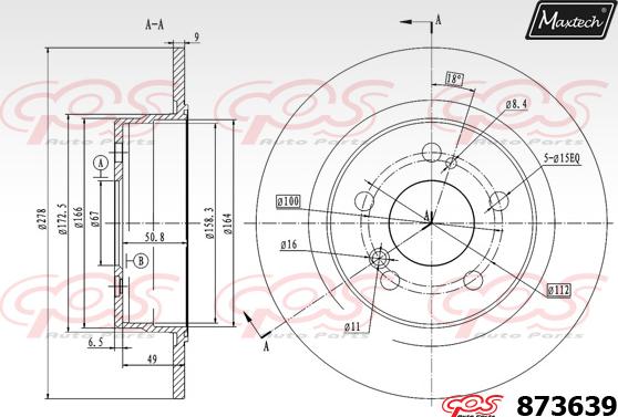 Maxtech 866216 - Гальмівний барабан autocars.com.ua