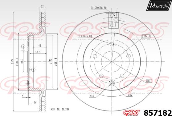 Maxtech 871033 - Тормозной диск autodnr.net