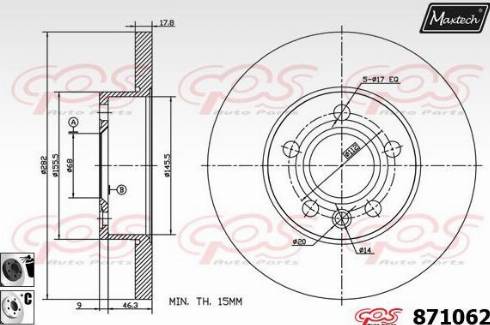 Maxtech 871062.6060 - Тормозной диск autodnr.net