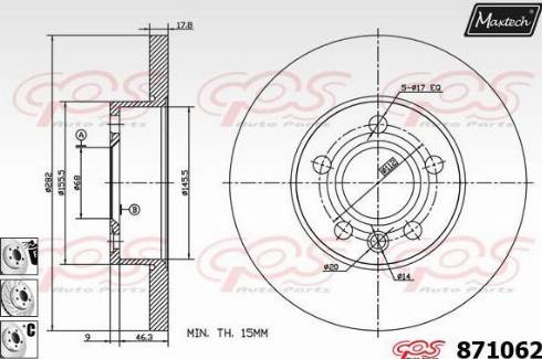 Maxtech 871062.6880 - Тормозной диск autodnr.net