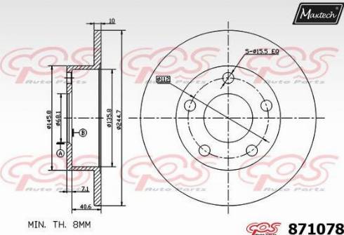 Maxtech 871078.0000 - Тормозной диск autodnr.net