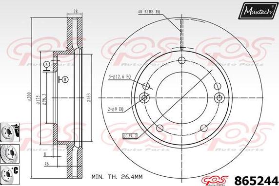 Maxtech 871078 - Тормозной диск autodnr.net