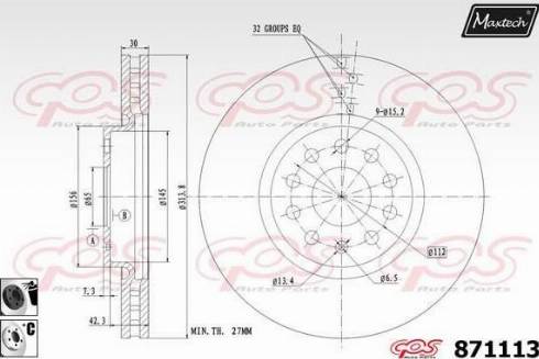 Maxtech 871113.6060 - Тормозной диск autodnr.net