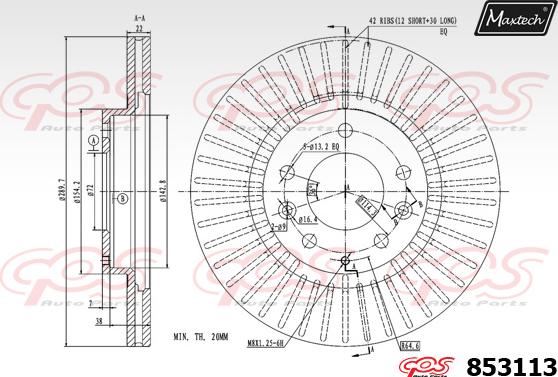 Maxtech 871162 - Гальмівний диск autocars.com.ua