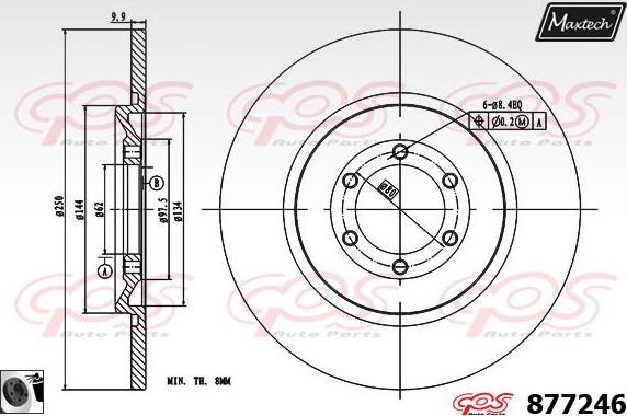 Maxtech 871509 - Гальмівний диск autocars.com.ua