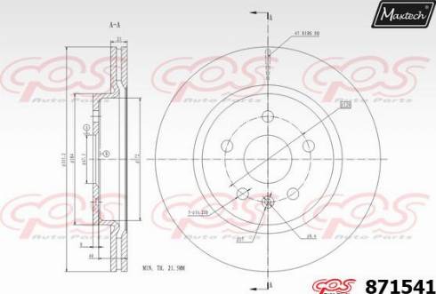 Maxtech 871541.0000 - Гальмівний диск autocars.com.ua