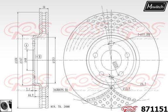 Maxtech 873024 - Гальмівний диск autocars.com.ua