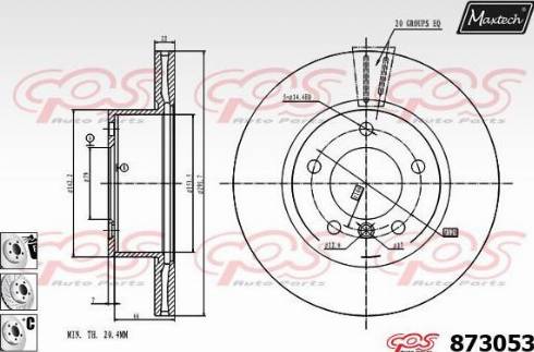 Maxtech 873053.6980 - Гальмівний диск autocars.com.ua