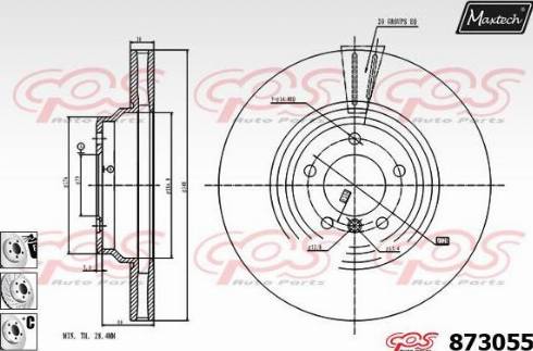 Maxtech 873055.6880 - Гальмівний диск autocars.com.ua