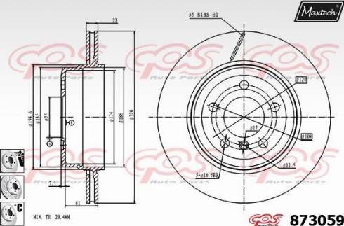 Maxtech 873059.6880 - Тормозной диск autodnr.net