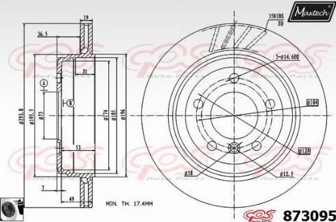 Maxtech 873095.0060 - Тормозной диск autodnr.net