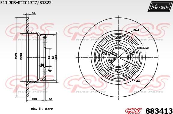 Maxtech 875322 - Тормозной диск autodnr.net