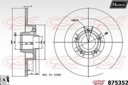 Maxtech 875352.0085 - Гальмівний диск autocars.com.ua