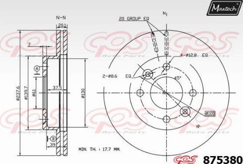 Maxtech 875380.0000 - Тормозной диск autodnr.net