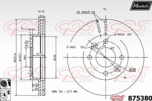 Maxtech 875380.6060 - Тормозной диск autodnr.net