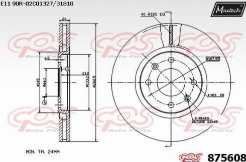 Maxtech 875608.0000 - Тормозной диск autodnr.net