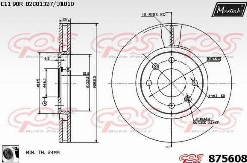 Maxtech 875608.0060 - Тормозной диск autodnr.net