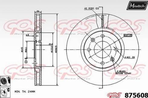 Maxtech 875608.6060 - Тормозной диск autodnr.net