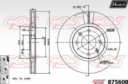 Maxtech 875608.6880 - Тормозной диск autodnr.net