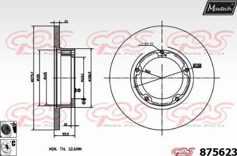 Maxtech 875623.6060 - Гальмівний диск autocars.com.ua