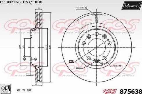 Maxtech 875638.0080 - Тормозной диск autodnr.net