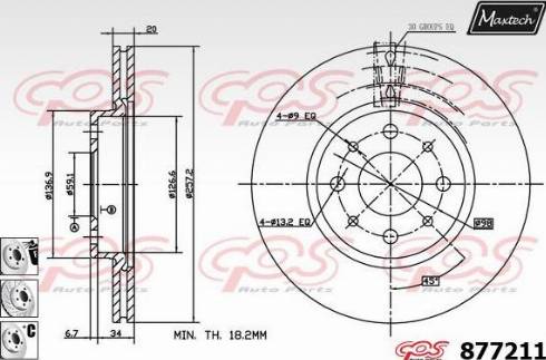 Maxtech 877211.6980 - Гальмівний диск autocars.com.ua