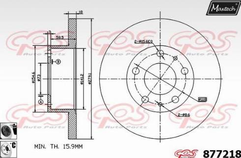 Maxtech 877218.6060 - Гальмівний диск autocars.com.ua