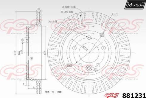 Maxtech 881231.0000 - Гальмівний диск autocars.com.ua