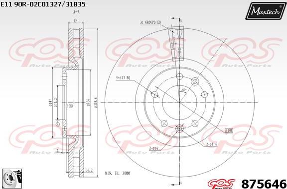 Maxtech 883409 - Тормозной диск autodnr.net