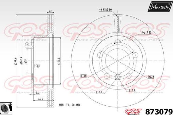 Maxtech 883429 - Гальмівний диск autocars.com.ua