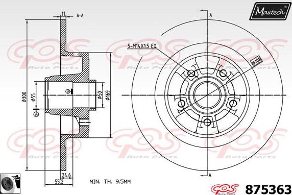 Maxtech 883446 - Тормозной диск autodnr.net