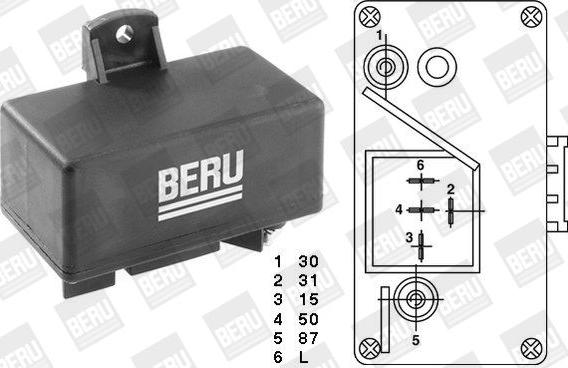 MDR BER-GR059 - Реле, система розжарювання autocars.com.ua