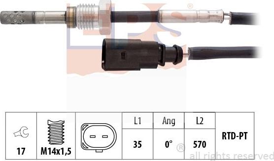 MDR EPS-1220 062 - Датчик, температура вихлопних газів autocars.com.ua