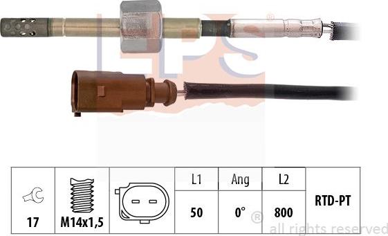 MDR EPS-1220 150 - Датчик, температура вихлопних газів autocars.com.ua