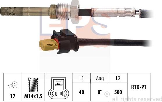 MDR EPS-1220 153 - Датчик, температура выхлопных газов autodnr.net