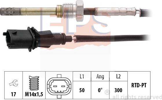 MDR EPS-1220 186 - Датчик, температура выхлопных газов autodnr.net