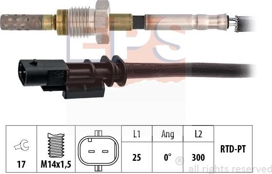 MDR EPS-1220 216 - Датчик, температура вихлопних газів autocars.com.ua