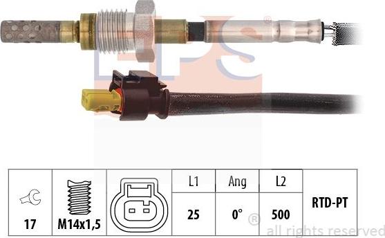 MDR EPS-1220 220 - Датчик, температура вихлопних газів autocars.com.ua