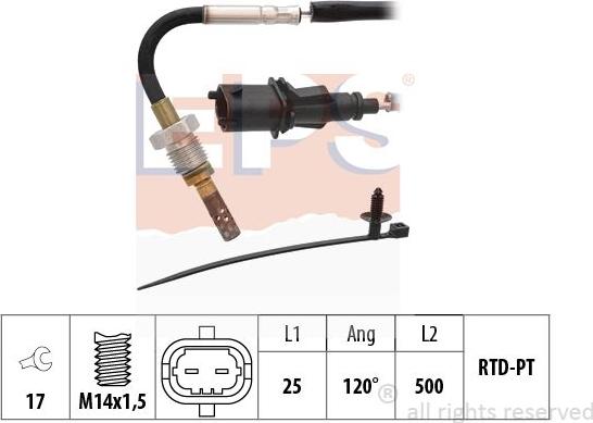 MDR EPS-1220 223 - Датчик, температура выхлопных газов autodnr.net