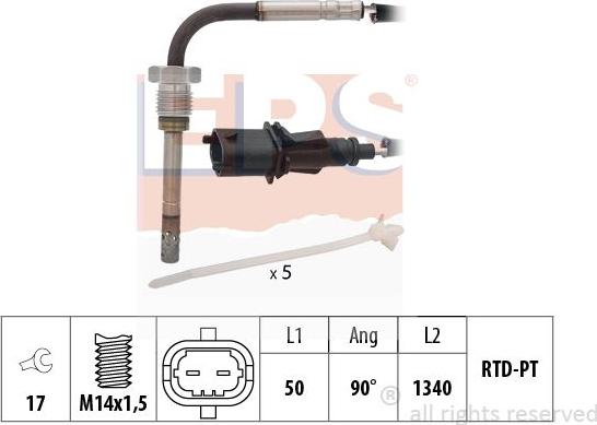 MDR EPS-1220 239 - Датчик, температура выхлопных газов autodnr.net