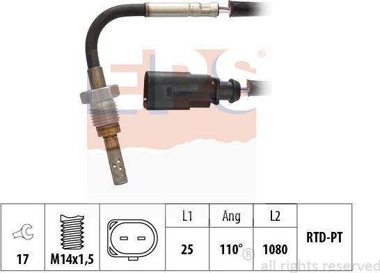 MDR EPS-1220 253 - Датчик, температура выхлопных газов autodnr.net