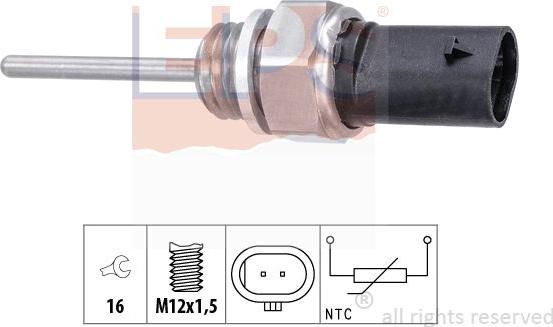 MDR EPS-1220 257 - Датчик, температура вихлопних газів autocars.com.ua